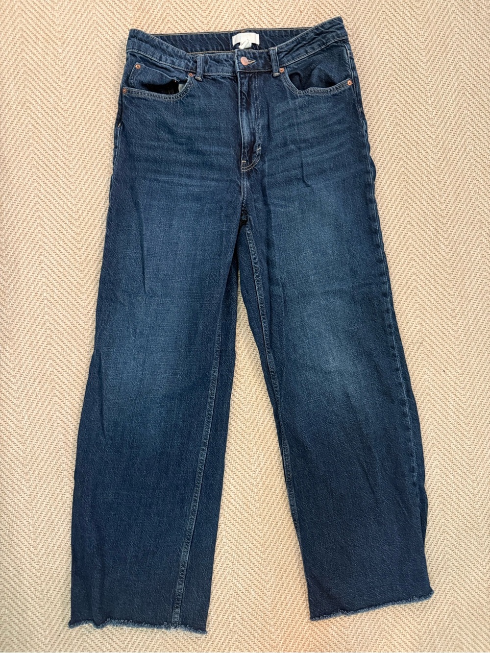 H&M Men's Relaxed Wide-Leg Jeans - Dark Blue